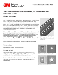 3M Polycarbonate Carrier 3202 Series 2D Barcode OPPC TDS